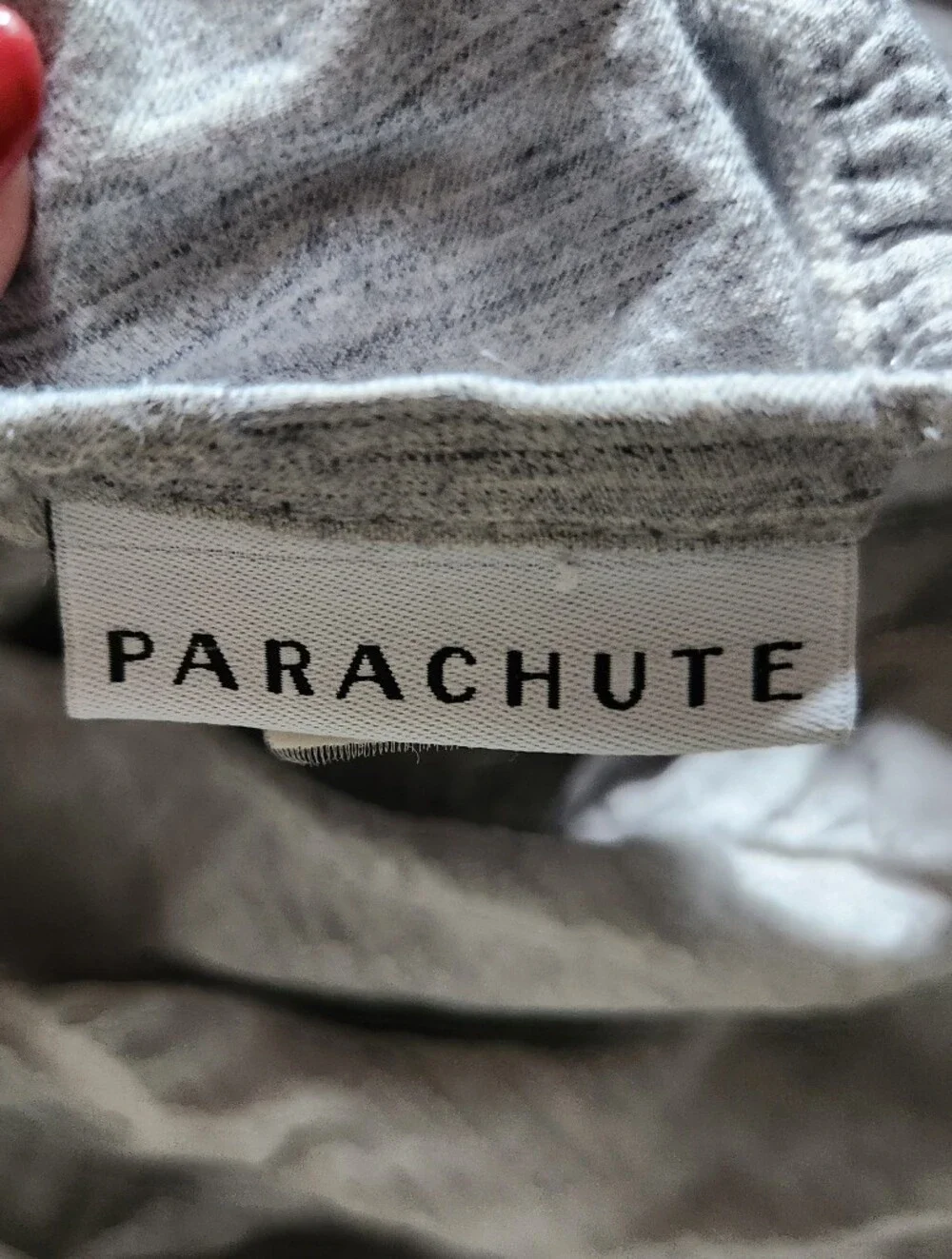 Parachute Gray 100% Cotton Ruffle Duvet Cover Tie Button Closure Full / Queen